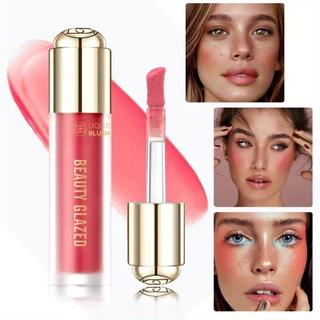 Beauty glazed Phấn Má Hồng Dạng Lỏng 5 Màu Tùy Chọn Lâu Trôi Chống Nhòe Trang Điểm Tông Màu Tự Nhiên