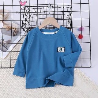 【YAOEENH】Áo Sweater Tay Dài Cổ Tròn Phong Cách Hàn Quốc Thời Trang Xuân Thu Cho Bé Trai Và Gái 80-150cm