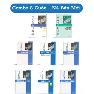 Sách - Combo 8 Cuốn Minnano Nihongo 2 - Tiếng Nhật Sơ Cấp 2 - Dành Cho Trình Độ N4  (Bản Mới )