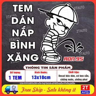 Tem Decal Logo Dán Nắp Bình Xăng BÉ TRAI Ngộ Nghĩnh Cute, Dán Mọi Màu Xe, Loại Xe,Tem Dán Bình Xăng Chống Nước Tuyệt Đối