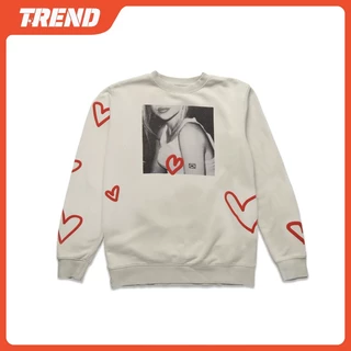 Áo Sweater Tay Dài Cổ Thuyền Sabrina Carpenter Heart Plus Size Phong Cách Harajuku Đường Phố Thời Trang Thường Ngày Cho Học Sinh Nam Và Nữ