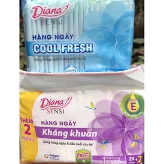 Băng Vệ Sinh Hàng Ngày Diana Coolfresh và Sensi trắng 20 Miếng