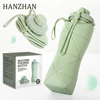 [Hanzan] Cốc Nước silicone Chịu Nhiệt Cao Có Thể Gấp Lại Sức Chứa Lớn Kiểu Dáng Thể Thao Dùng Khi Đi Du Lịch Ngoài Trời