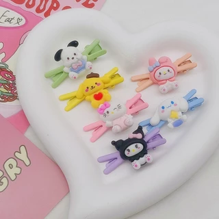 Cute Macaron Color X-shaped Hairpin for Girls New Sitting Position Little Devil Second Year Dog Cartoon Student Girl Bang Edge Clip Jewelry