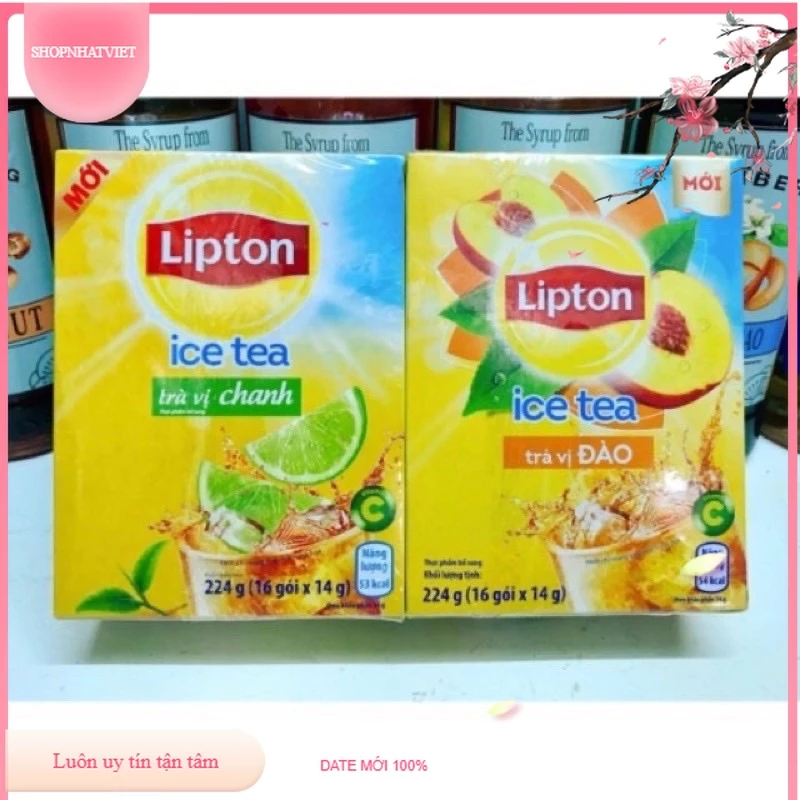 NEW (2023) TRÀ LIPTON ICE TEA TRÀ CHANH 224g  thơm ngon chính hãng