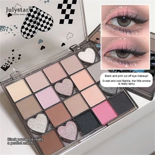 Người Yêu Eyeshadow Palette Mờ Ngọc Trai Lấp Lánh Sequin Màu Đất Nhiều Màu Khói Đen Phối Phấn Mắt JULYSTAR