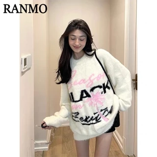 RANMO Áo Len áo khoác cardigan Stylish xu hướng Vintage Thể thao WMY23C0CSP 51Z231218