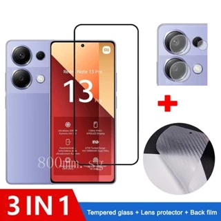 Ốp Điện Thoại Kính Cường Lực 3 Trong 1 Cho Redmi Note 13 Pro 5G Note 13 5G 13C 13R 12 Pro Plus 5G 4G