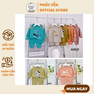 Đồ Bộ dài tay XOOP cotton xược lé tay lé chân chạy viền vai cho bé (10-22kg) XD20,Bộ thời trang Shop Phúc Yến