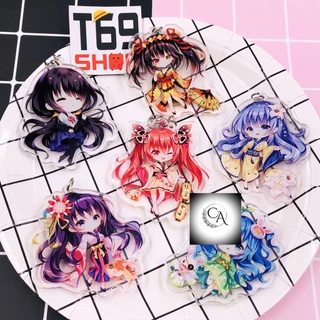 Móc khóa mica anime Date A Live - Mẫu 1 (Loại cao cấp - Hình in ép giữa 2 mặt mica)