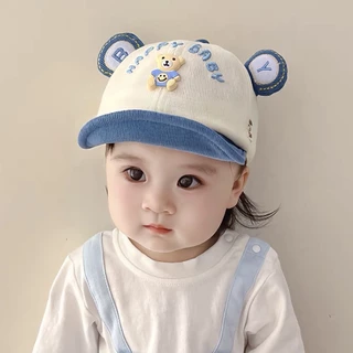 Mũ lưỡi trai họa Gấu Happy Baby cho bé trai và bé gái từ 6 đến 26 tháng tuổi xinh xắn Uni Baby A222