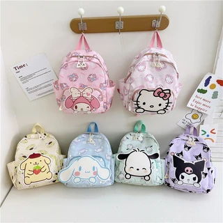 Sanrio Balo Đi Học Cỡ Lớn Hình hello kitty / melody / Kuromi / cinnamoroll Cho Bé Gái