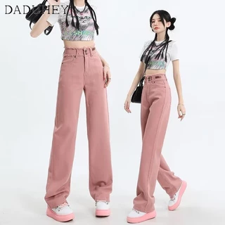 DaDuHey New American Ins High Street Retro Jeans Niche High Waist Wide Leg Pants plus Size Trousers