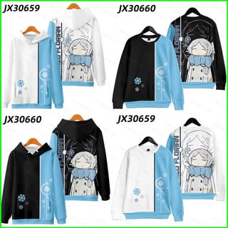 Áo Hoodie Tay Dài Cổ Tròn In Họa Tiết Anime Frieren Beyond Journey 3D Thời Trang Unisex