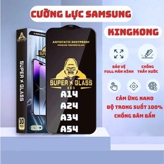 Kính cường lực Samsung A14, A24, A34, A54 Kingkong full màn | Miếng dán bảo vệ màn hình cho ss galaxy | MEKCASE