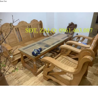 Bộ bàn ghế phòng khách (gỗ sồi Nga)