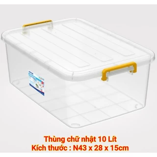 [HỎA TỐC HCM_ THÙNG LỚN 30 LÍT] Thùng nhựa trong đựng đồ Duy Tân 30L _ 57 x 38 x 21 cm