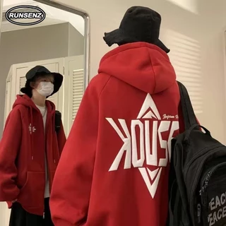 Áo hoodie Đỏ Dáng Rộng Thời Trang unisex size m-8xl