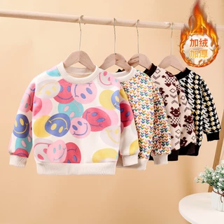 Mới Áo sweater Lông Cừu Ấm Áp Thời Trang Thu Đông Cho Bé