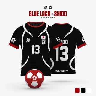 Bộ Áo Thun + Quần Short jersey anime axgg "blue lock - u20 - shido" Cho Nam Nữ