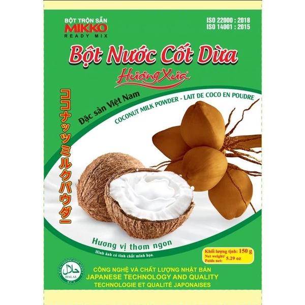 Bột cốt dừa Mikko 150gr⚡ GIÁ TỐT NHẤT ⚡bột cốt dừa dùng để chế biến các món ăn, làm kem, nấu chè siêu ngon