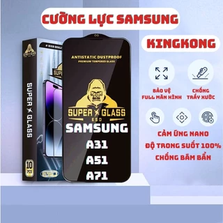 Kính cường lực Samsung A51, A31, A71 Kingkong full màn | Miếng dán bảo vệ màn hình cho ss galaxy | VICASE