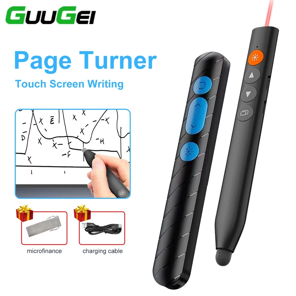 Guugei Bút laser Trình Chiếu Không Dây 2.4ghz Có Thể Sạc Lại Cho Máy Tính laptop ppt