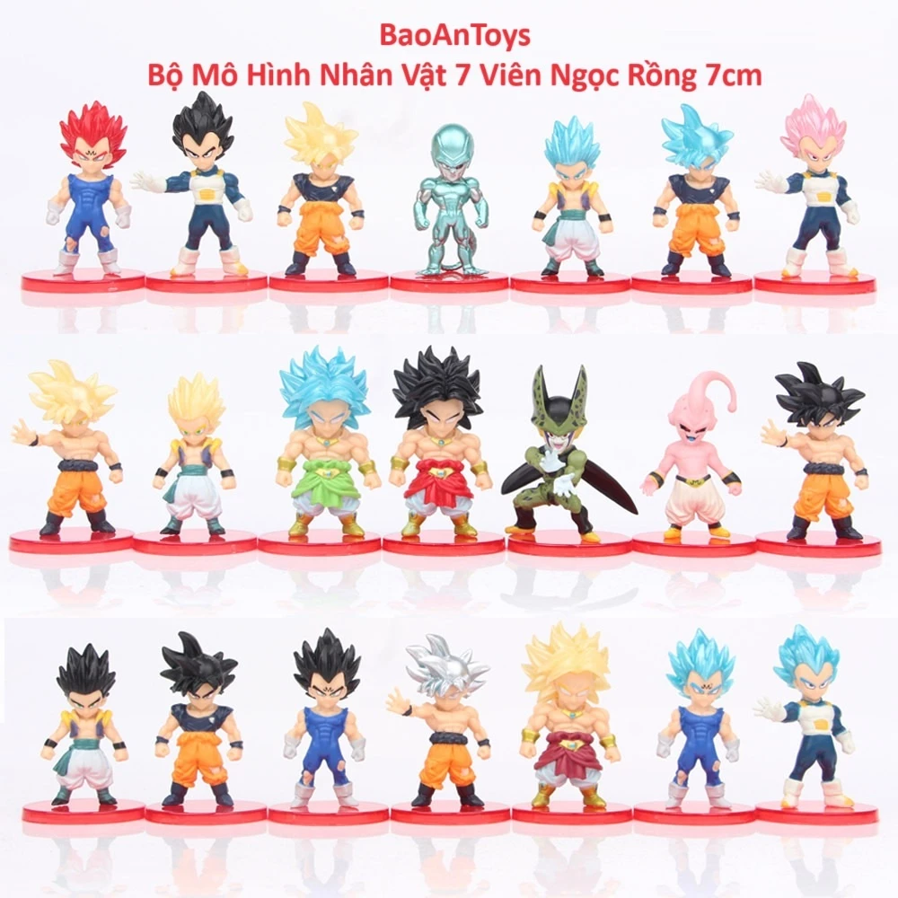 [Đồ Chơi Siêu Tầm]Mô hình Dragon Ball chibi nhân vật 7 Viên Ngọc Rồng Songoku cao 7cm - Trang Trí Để Bàn,Quà Sinh Nhật