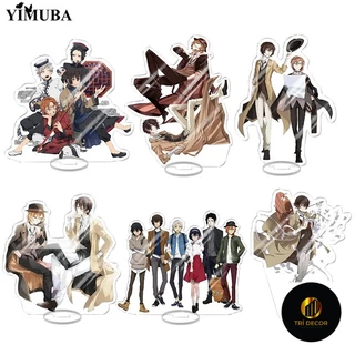 Mô hình Standee Bungo Stray Dogs Dazai Osamu Nakahara Chuuya để bàn tượng nhựa acrylic trong suốt 2 mặt rõ nét