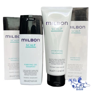 Dầu gội xả giải quyết 5 vấn đề về da đầu Milbon Scalp Purifying 200mlx2 [ New 2024 ]