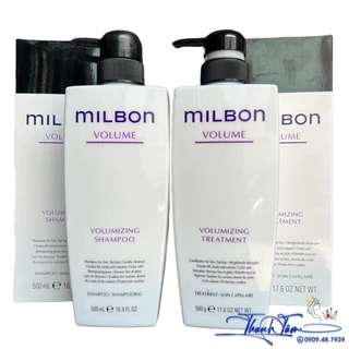 Dầu gội xả Milbon Volume tăng phồng và làm dày tóc 500mlx2 [ New ]