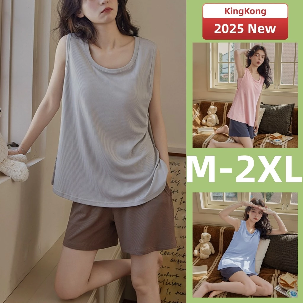 Bộ Đồ Ngủ Nữ Chinos Đệm Bộ Đồ Ngủ Mùa Hè Nữ Không Tay Đồ Ngủ Người Phụ Nữ Màu Trơn Miếng Lót Ngực Váy Mỏng Loungewear M-2XL