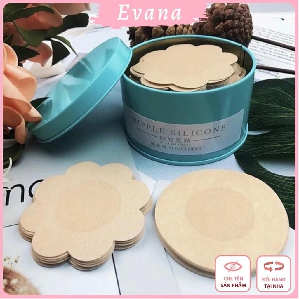 Hộp 30 Đôi [60 Miếng] Dán Giấy Dùng 1 Lần, Dán Giấy Che Nhũ Hoa, Miếng Dán Giấy [HD161 Giấy]