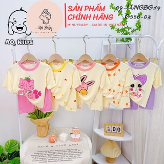 [7-28kg] Đồ Bộ Bé Gái, Bộ Thun Lạnh Minlybaby Bé Gái Quần Lửng áo Tay Lỡ Thoáng Mát, Thấm Hút Tốt Unibaby LUNGBG14