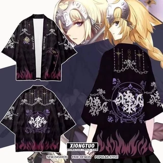 Áo Choàng kimono Vải Voan Hóa Trang Nhân Vật anime Nhật Bản haori grand order okita souji yukata