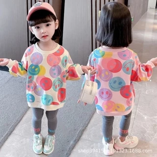 Áo Sweater Thời Trang Xuân Thu Phong Cách Mới Dễ Phối Đồ Cho Bé Gái