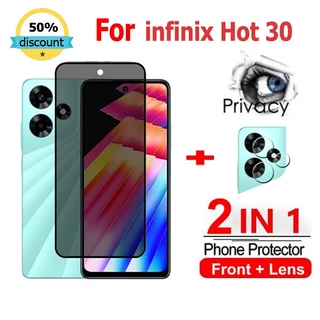 2 in 1 Kính cường lực infinix Hot 30 cường lực bảo vệ chống gián điệp bảo vệ màn hình phủ đầy đủ cho infinix NOTE 12i 12 Pro VIP 2023 5G Hot 11 12i 20i 30 20S NFC SMART 7 HD 6 Plus Zero 30 5G