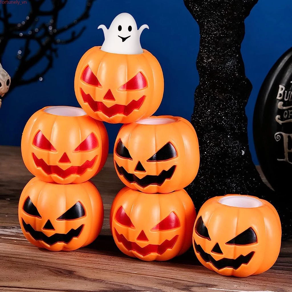 [Sẵn sàng] Đồ chơi Fidget Đồ chơi bóp bí ngô Halloween Bóp giảm căng thẳng cho trẻ em Truyện cười vui nhộn