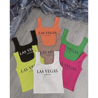 Áo 2 dây  LasVegas cổ U phom croptop