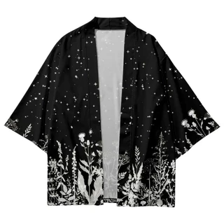 Thời Trang Áo Khoác kimono Đi Biển In Hình Ngôi Sao Bồ Công Anh yukata Cỡ Lớn Phong Cách Đường Phố Cho Nam Và Nữ