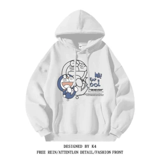 Dễ Thương Áo hoodie Dáng Rộng Có In Hình Doremon Thời Trang Thu Đông Dành Cho Nam Nữ