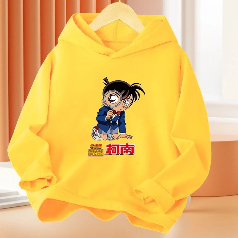 HOT Áo Hoodie Tay Dài In Hình Thám Tử conan Phong Cách harajuku Thời Trang Xuân Thu Mới Cho Bé Trai