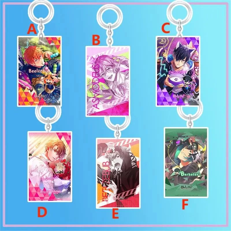 Móc khóa Anime Keychain obeyme Leviathan Belphegor Acrylic Phụ kiện trang trí túi xách Balo