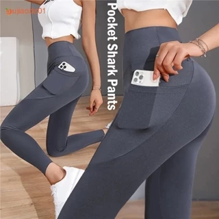 Quần Legging Thể Thao Lưng Cao Có Túi Thời Trang Cho Nữ