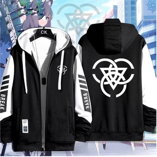 Blue Archive Anime surrounding Blue School logo Alice Eluo Mary Jacket Jacket men's and women's clothing