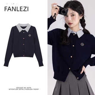  FANLEZI Áo Len áo khoác cardigan hàn quốc Popular Minimalist Đơn giản WMY24106OS 2Z240109