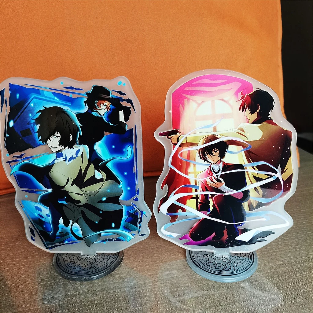 Mô hình Standee JP Anime Bungou Stray Dog Nakajima Atsushi Dazai Osamu Edogawa Rampo để bàn tượng acrylic trong suốt 3