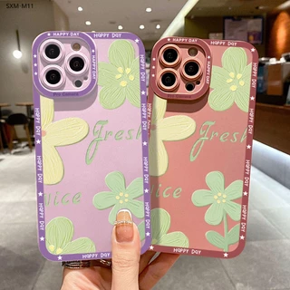 Samsung Galaxy M11 M12 M22 M31 M62 F62 M30S M21 M51 M02 Cho Ốp lưng điện thoại In Hình Cartoon Full Flowers Thicken