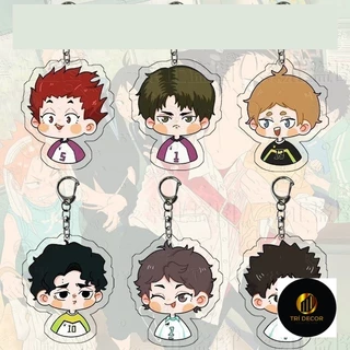 (CẢM XÚC) Móc khóa HAIKYUU! Vua Bóng Chuyền mica acrylic in hình chibi anime quà tặng xinh xắn