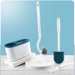 Bộ bàn chải vệ sinh toilet gắn tường | Combo 3 cọ bồn cầu chất liệu silicone mềm mại chà sạch mọi ngóc ngách, vết bẩn MC